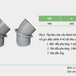 BỘ NỐI GÓC ĐIỀU CHỈNH 0-45 ĐỘ