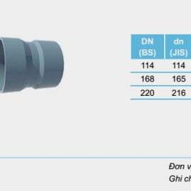 NỐI THẲNG CHUYỂN BẬC U.PVC BS-JIS